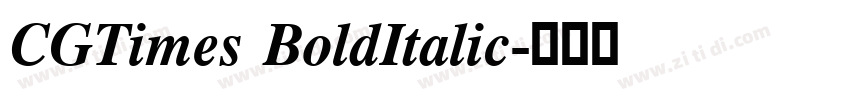 CGTimes BoldItalic字体转换